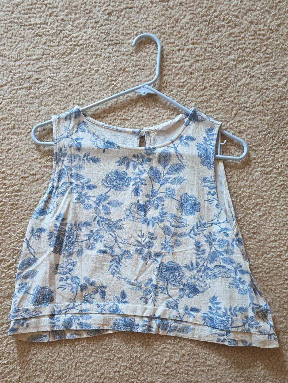 Blue Floral Top - Picture 1 of 4